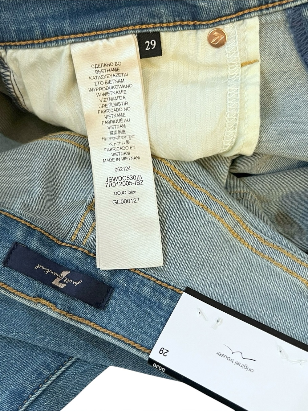 7 For All Mankind Dojo Original Trouser, Size 29, NWT - Picture 12 of 15